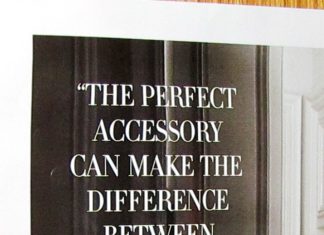 Fashion Quotes : “The perfect accessory can make the difference between looking blah and totall…