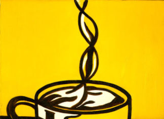 Fashion : topcat77:
Roy Lichtenstein
Cup of Coffee , 1961
oil on…