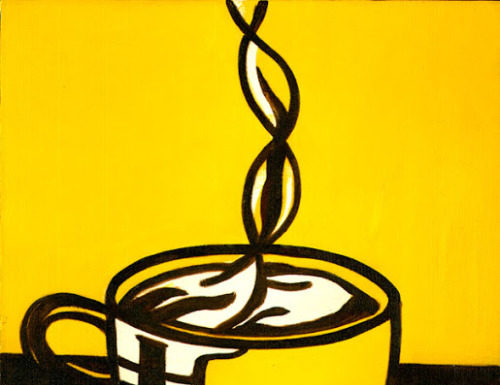 Fashion : topcat77:
Roy Lichtenstein
Cup of Coffee , 1961
oil on…