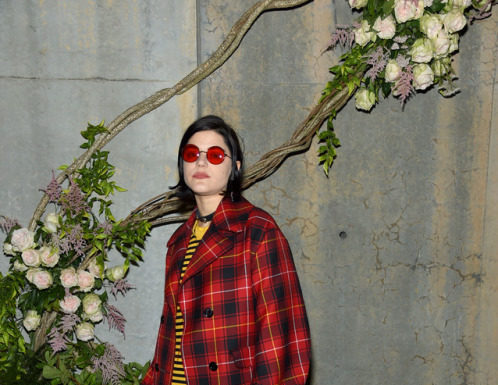 Gucci : Attending the Gucci Bloom party in New York, Soko the Cat wore…