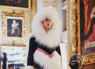 Gucci : Plush outerwear in the Gucci Cruise 18 collection, a chevron…