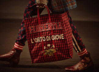 Gucci : Seen on a men’s wool tote, the word “Florentia” from latin…