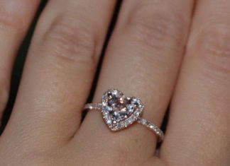 Luxury Jewelry 2017/2018 : 0.75ct Heart peach champagne rose gold diamond by EidelPrecious…