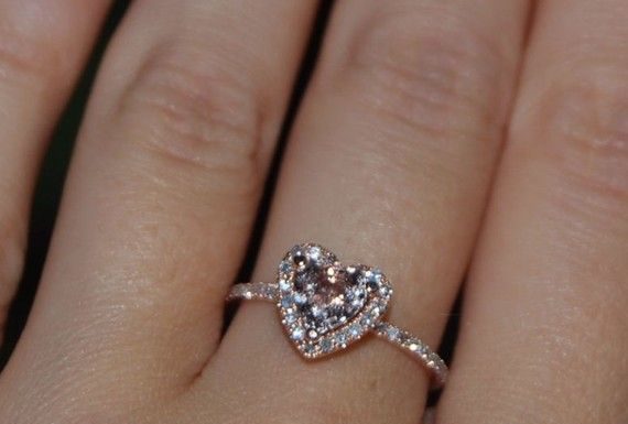 Luxury Jewelry 2017/2018 : 0.75ct Heart peach champagne rose gold diamond by EidelPrecious…