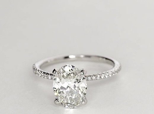 Luxury Jewelry 2017/2018 : 1.24ct I-SI1 Oval Diamond Engagement Ring Fine Jewelry 900,000 GIA certified diamonds JEWELFORME BLUE