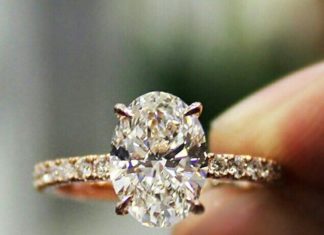 Luxury Jewelry 2017/2018 : 1.81 Carrot Oval Cut Pave Diamond Engagement Ring…