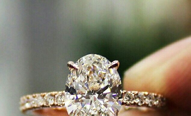 Luxury Jewelry 2017/2018 : 1.81 Carrot Oval Cut Pave Diamond Engagement Ring…