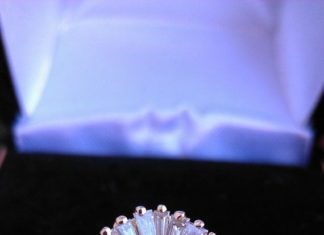 Luxury Jewelry 2017/2018 : 14k Gold 2ct Ruby Diamond Ballerina Wedding Ring PRICE REDUCED