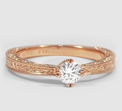 Luxury Jewelry 2017/2018 : 14K Rose Gold True Heart Ring