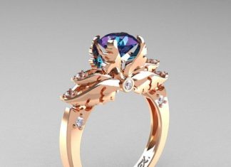 Luxury Jewelry 2017/2018 : Classic Angel 14K Rose Gold 1.0 Ct Chrysoberyl by DesignMasters