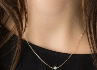 Luxury Jewelry 2017/2018 : Dainty Opal Necklace, GENUINE real Opal on 14k Gold Fill, Sterling Silver or Rose Gold / Layered and Long LN630
