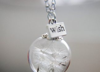 Luxury Jewelry 2017/2018 : Dandelion Necklace Make A Wish Glass Bead Orb Bronze Necklace Botanical Globe Be…