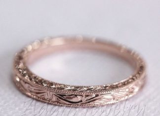 Luxury Jewelry 2017/2018 : Design antique 14k or / Rose or / jaune or bandeau blanc Ring / bande / promette…