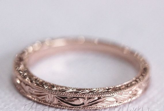 Luxury Jewelry 2017/2018 : Design antique 14k or / Rose or / jaune or bandeau blanc Ring / bande / promette…