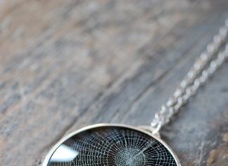 Luxury Jewelry 2017/2018 : Dollybird Preserved Spider Web Pendant 2 inch. $265.00, via Etsy….