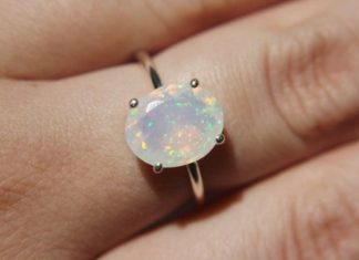 Luxury Jewelry 2017/2018 : Faceted Ethiopian Opal Ring – sterling silver opal ring – faceted welo opal ring – opal engagement ring – october birthstone ring