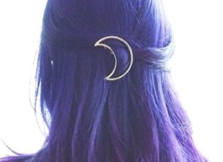 Luxury Jewelry 2017/2018 : Gold Tone Crescent Moon Hair Clip Barrette