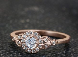 Luxury Jewelry 2017/2018 : Leaves Engagement Ring. 18K Rose gold art by SillyShinyWeddings