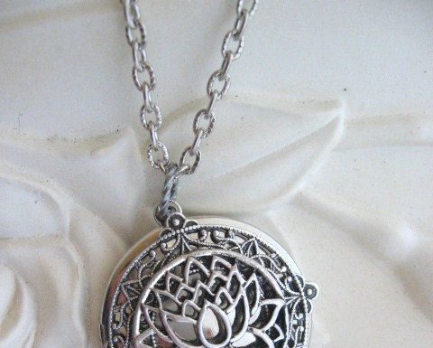 Luxury Jewelry 2017/2018 : Lotus Flower, Locket, Silver Locket, Silver Lotus Necklace, Silver Lotus Pendant…