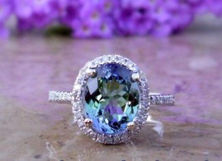 Luxury Jewelry 2017/2018 : LOVE LOVE LOVE THIS UNIQUE COLOR. Love oval cut and halo. Love the unique color….