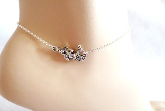 Luxury Jewelry 2017/2018 : Mermaid, Anklet, Ankle, Jewelry, Ankle, Accessory, Minimalist, Pendant, Mermaid, Ariel, Disney, Inspired, Ariel, Anklet, Simple, Jewelry