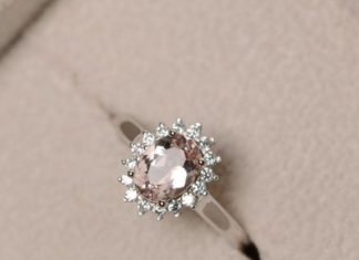 Luxury Jewelry 2017/2018 : Natural morganite ring, pink gemstone, sterling silver, engagement ring, promise ring for her