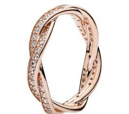 Luxury Jewelry 2017/2018 : Pandora Rose Twist of Fate Cubic Zirconia Ring 180892CZ