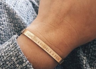 Luxury Jewelry 2017/2018 : Personalized Cuff Bracelet by Barberry + Lace | www.barberryandla……