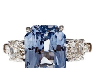 Luxury Jewelry 2017/2018 : Peter Suchy Light Blue Sapphire Diamond Platinum Engagement Ring | From a unique…