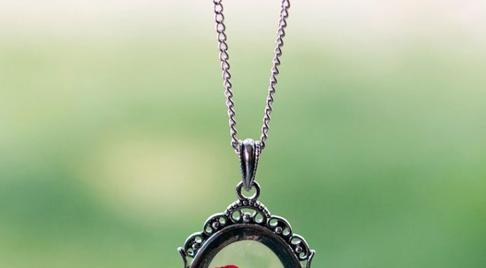 Luxury Jewelry 2017/2018 : Real Rose Necklace Pressed Flower Silver Necklace Real Rose Romantic Jewelry Lov…