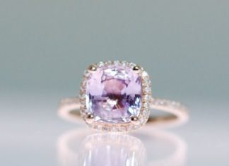 Luxury Jewelry 2017/2018 : RingsCollection | only best rings worth sharing — Purple Sapphire Ring 14k Rose Gold Diamond Ring…