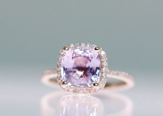 Luxury Jewelry 2017/2018 : RingsCollection | only best rings worth sharing — Purple Sapphire Ring 14k Rose Gold Diamond Ring…