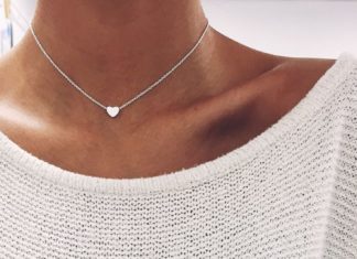 Luxury Jewelry 2017/2018 : Silver Heart Chain Choker