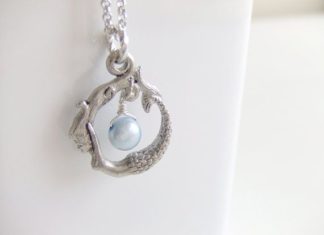Luxury Jewelry 2017/2018 : Silver Mermaid Jewelry Necklace Blue by twinpearlsjewelry on Etsy, $14.00…