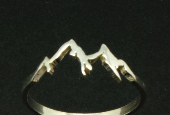 Luxury Jewelry 2017/2018 : Sterling Silver Mountain Range Ring Camping Gift by yhtanaff…
