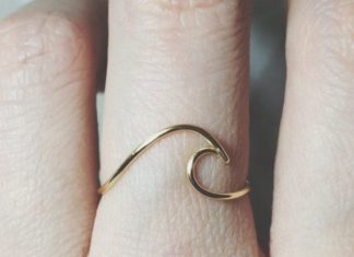 Luxury Jewelry 2017/2018 : Sterling silver Wave Ring/gold filled wire Surf ring/gold spray ring/jewelry/gold wire wave ring/ocean ring/wire ring/friend gift