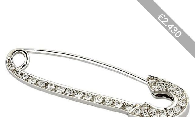 Luxury Jewelry 2017/2018 : Sylvie Corbelin Paris Women Safety Pin Shaped Pin With Diamonds…