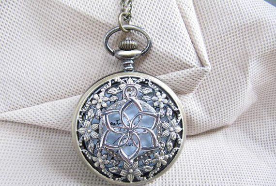 Luxury Jewelry 2017/2018 : The Hobbit The Hobbit Galadriel fairy queen water pocket watch necklace steampun…