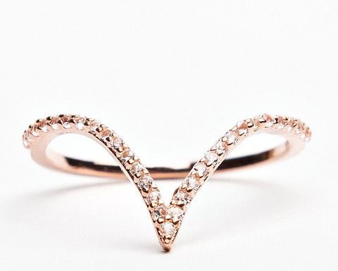 Luxury Jewelry 2017/2018 : V Ring – Rose Gold | Alex Mika Jewelry