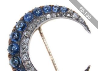 Luxury Jewelry 2017/2018 : Victorian Sapphire & Diamond Crescent Moon Brooch – The Three Graces…