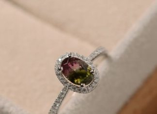 Luxury Jewelry 2017/2018 : Watermelon tourmaline ring sterling silver oval cut by LuoJewelry…