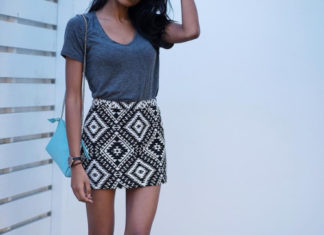 Street Style : A statement mini skirt such as this will look best paired with a…