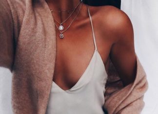 Street Style : streetstyleplatform:V neck Cami Top