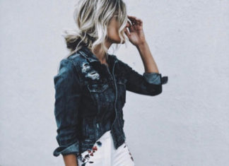 Street Style : These gorgeous embroidered white jeans are a striking way to…