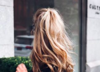 Trendy Hair Style : A half up ponytail is perfect for a casual weekend beauty look…