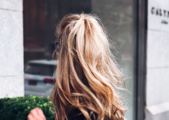 Trendy Hair Style : A half up ponytail is perfect for a casual weekend beauty look…