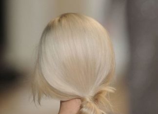 Trendy Hair Style : brown dress with white dots