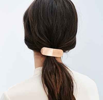 Trendy Hair Style : Carolina Brushed Metal Barrette – Urban Outfitters