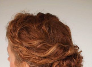 Trendy Hair Style : Curly hair tutorial – Easy twisted bun hairstyle