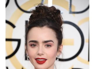 Trendy Hair Style : Le chignon haut tressé de Lily Collins aux Golden Globes 2017…